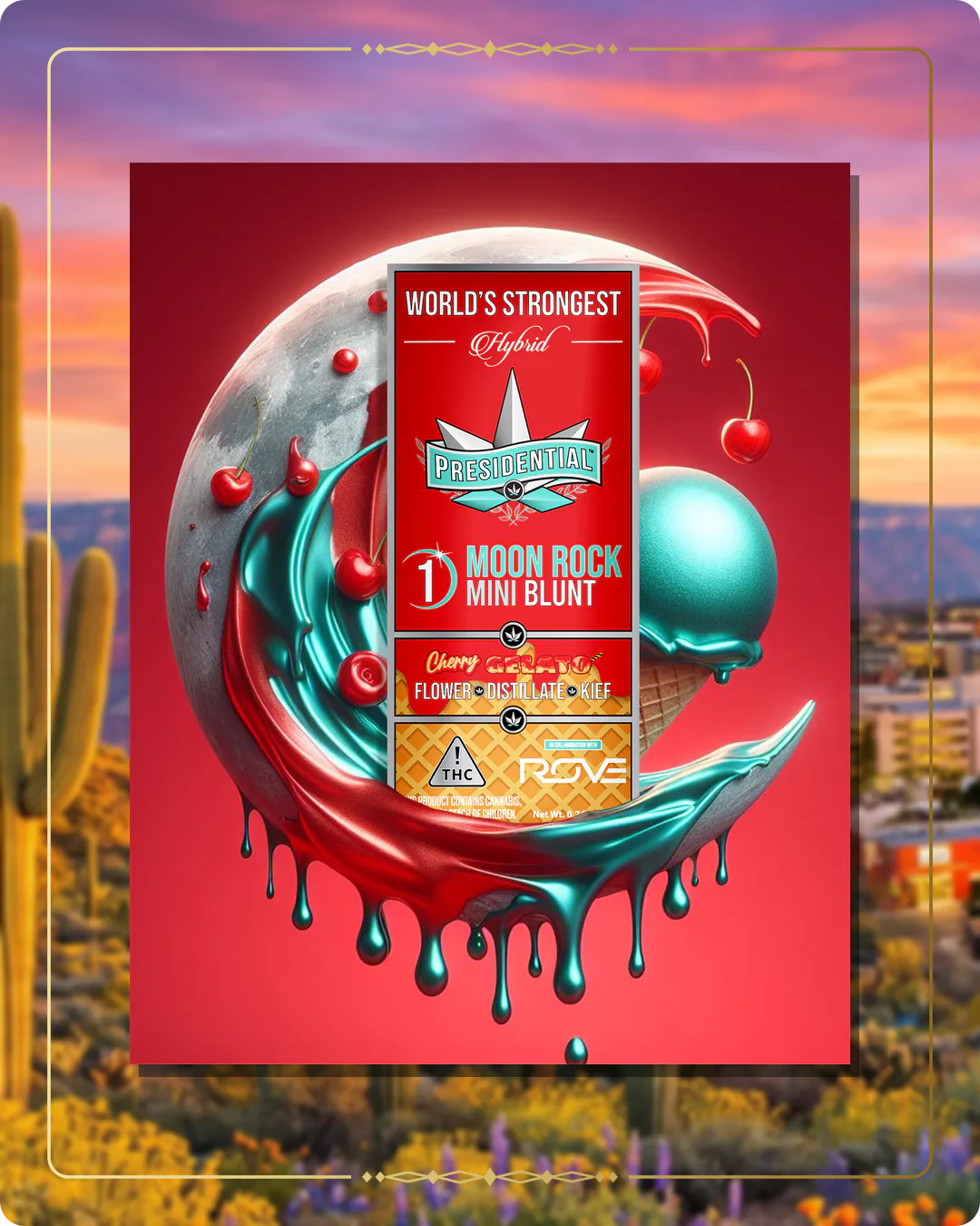 Cherry Gelato Presidential Moon Rock variant 2 for the Arizona Moon Rocks page