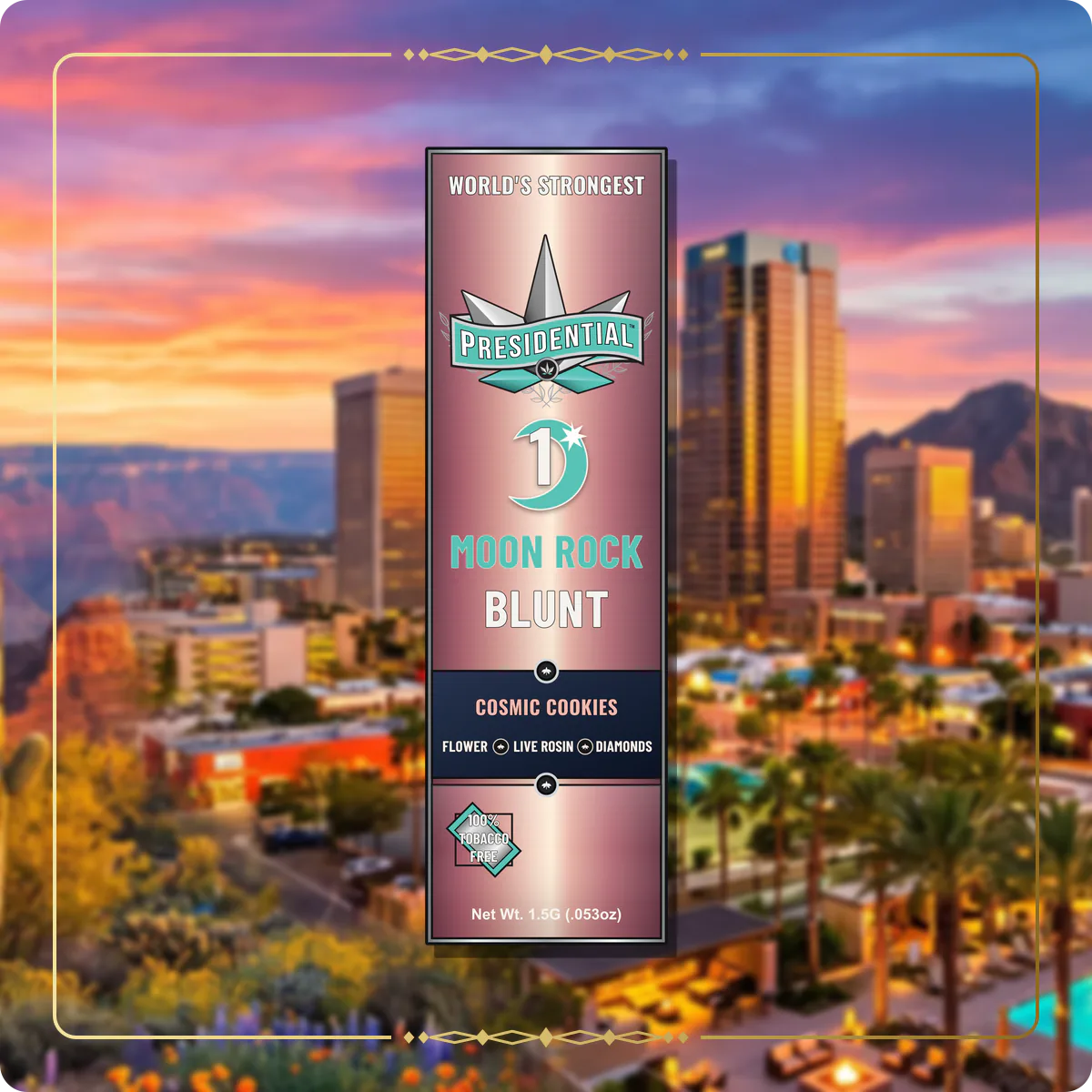 Cosmic Cookies Presidential Rose Gold Moon Rock Blunt for the Arizona blunts page