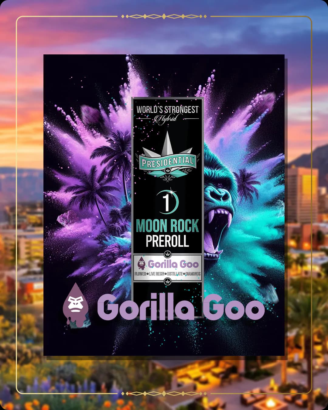 Gorilla Goo Presidential pre-roll for the Arizona retailers page