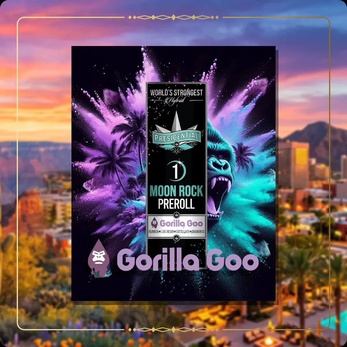 Gorilla Goo Presidential pre-roll for the Arizona Gold page