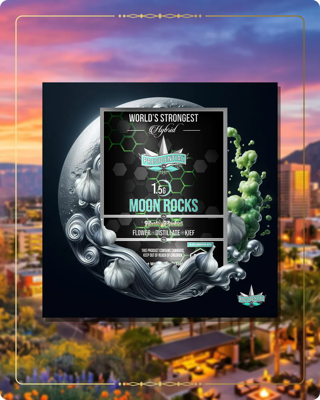 Garlic Cookies Presidential Moon Rock for the Arizona Moon Rocks page