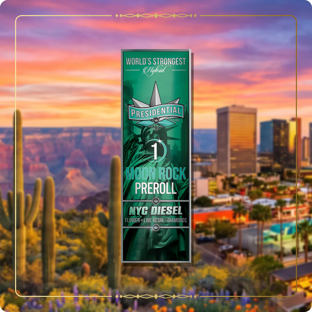 NYC Diesel Presidential pre-roll variant 2 for the Arizona Gold page