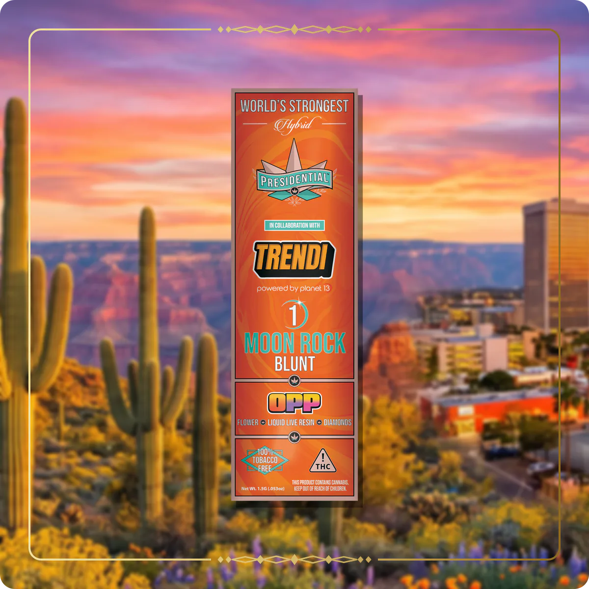 Orange Push Pop Presidential blunt variant 2 for the Arizona blunts page
