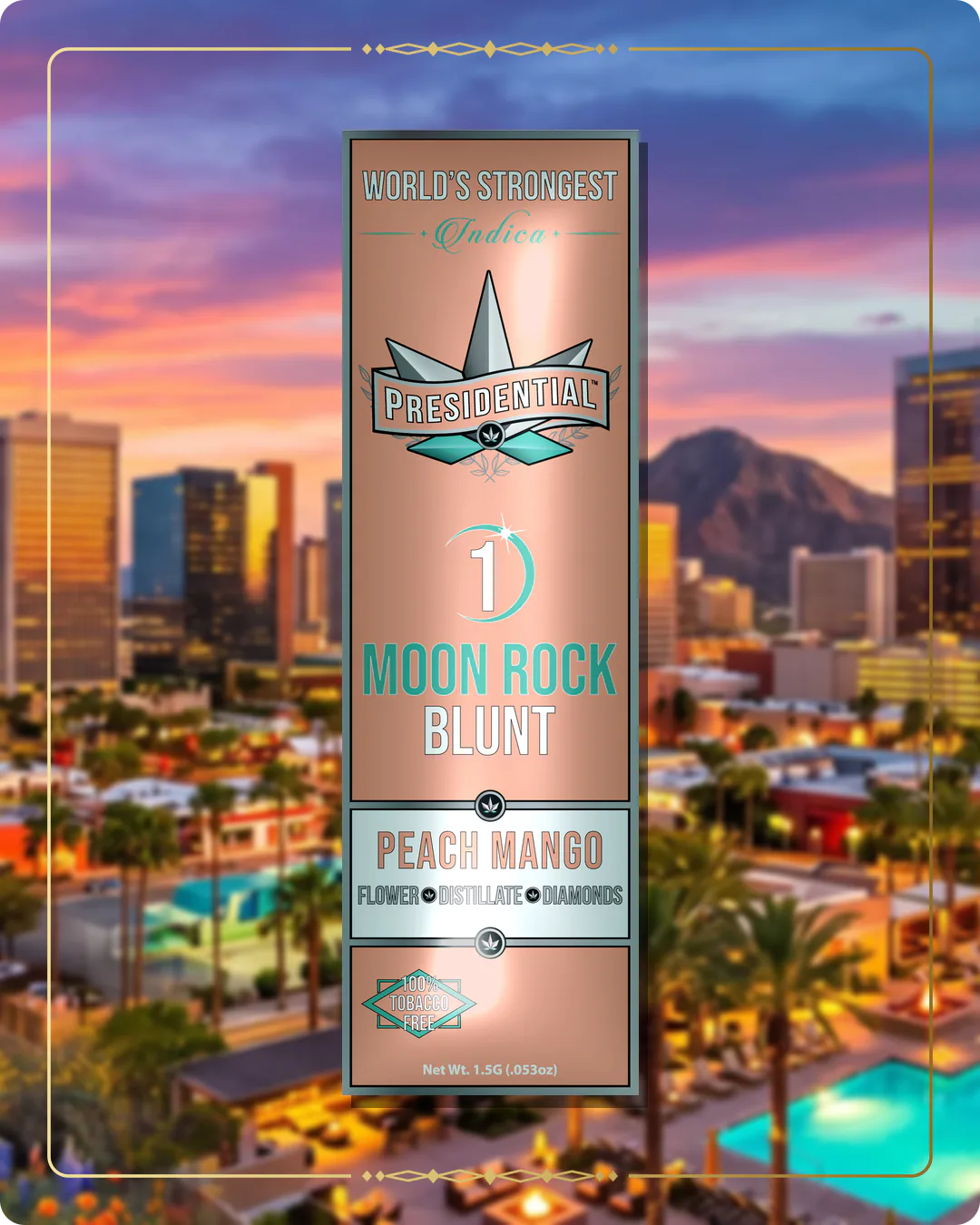 Peach Mango Presidential blunt variant 2 for the Arizona brand story