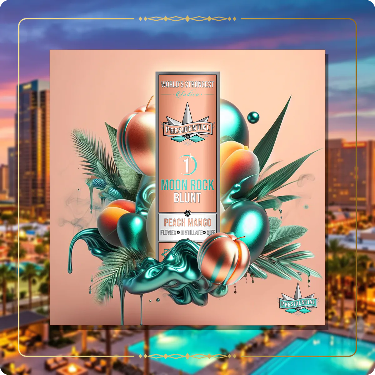 Peach Mango Presidential blunt for the Arizona blunts page
