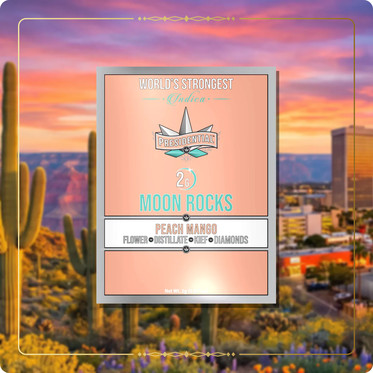 Peach Mango Presidential Moon Rock for the Arizona Silver page