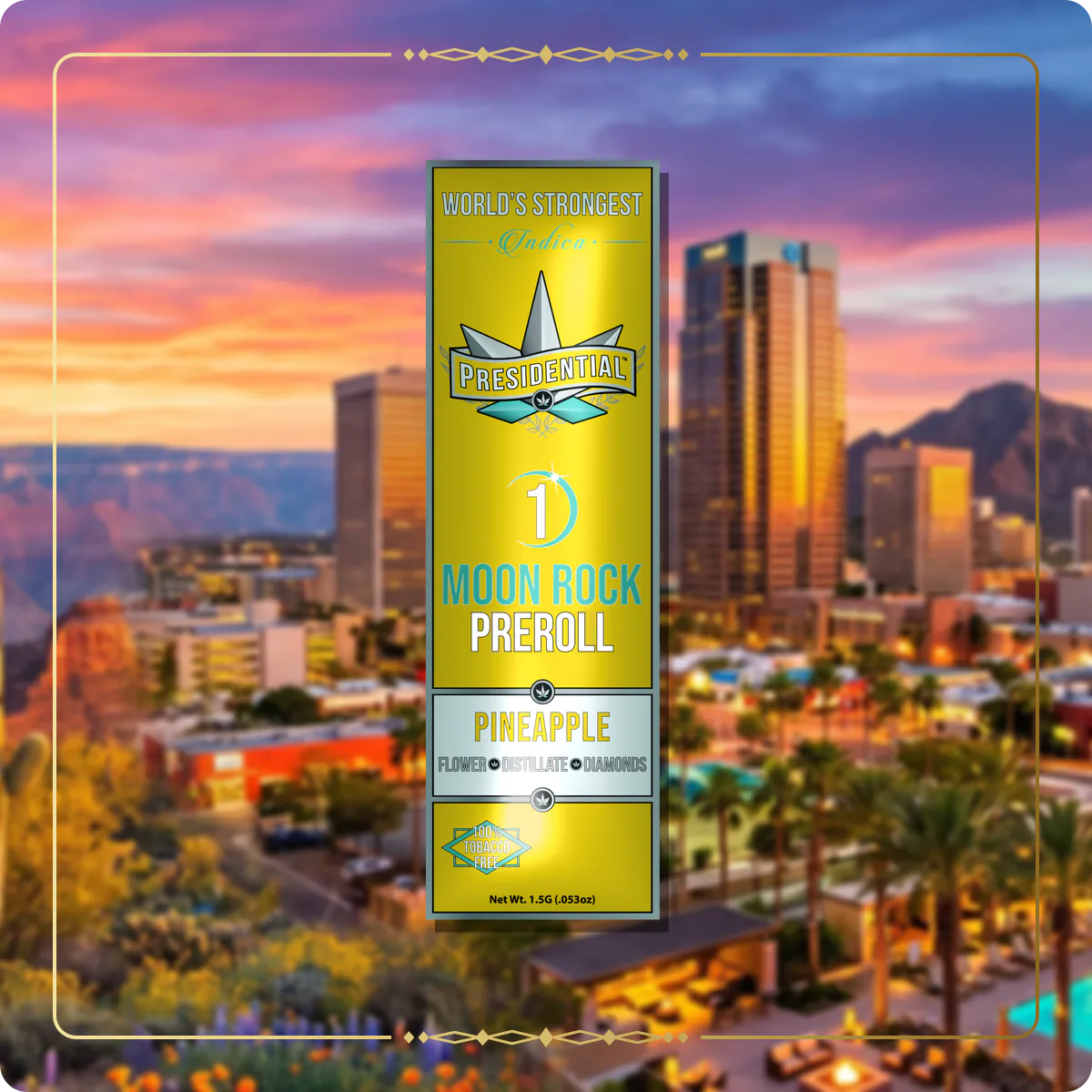 Pineapple Presidential pre-roll for the Arizona Silver page
