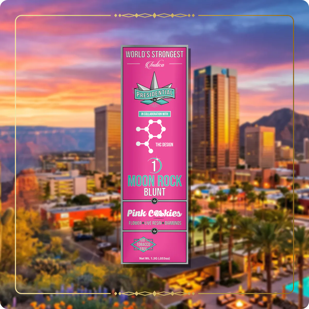 Pink Cookies Presidential blunt variant 2 for the Arizona blunts page