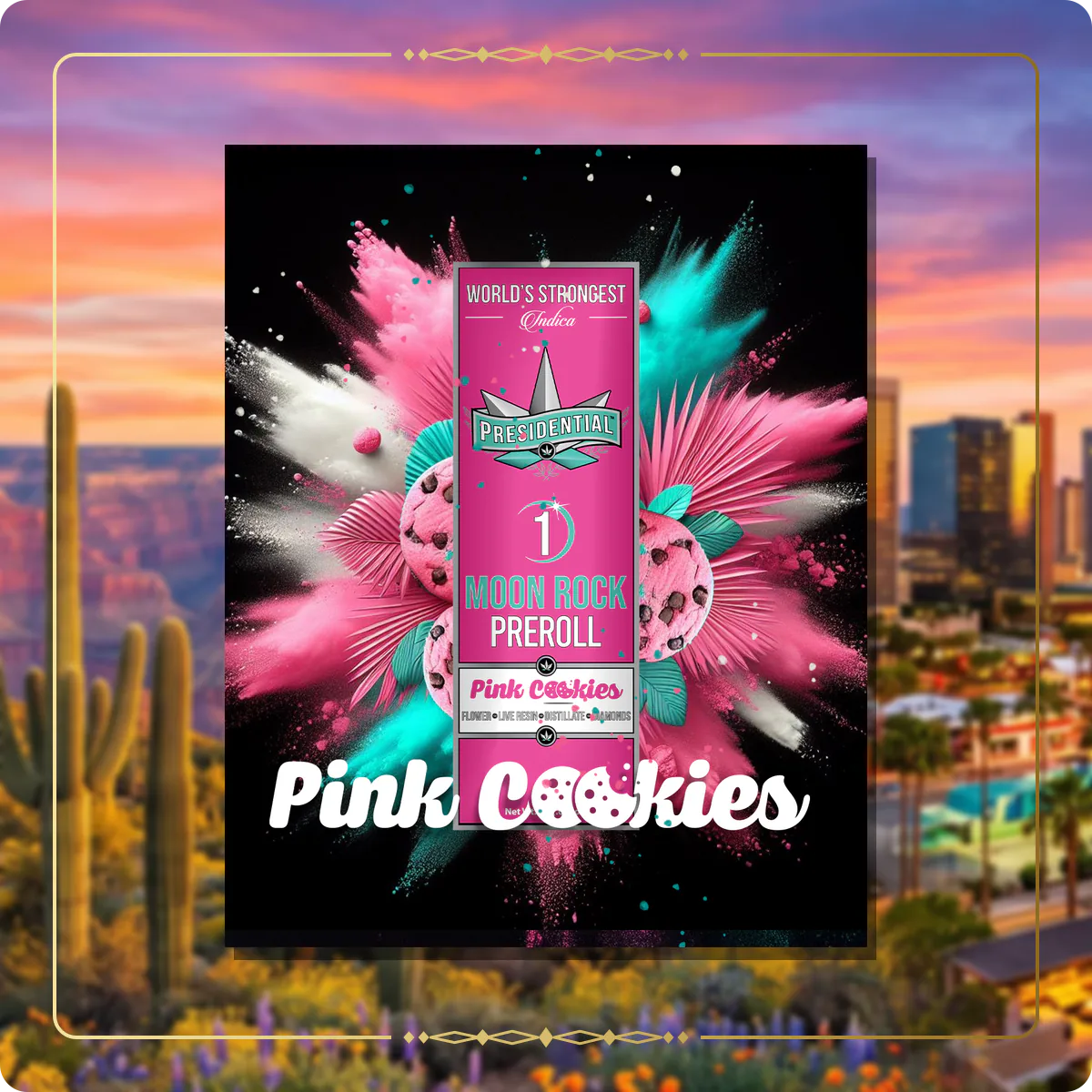 Pink Cookies Presidential pre-roll for the Arizona Gold page