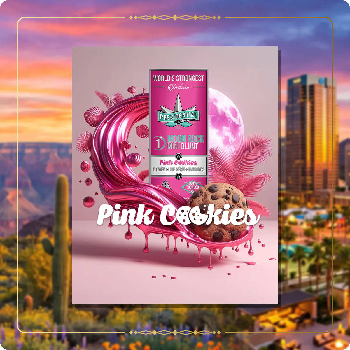 Pink Cookies Presidential Moon Rock for the Arizona Moon Rocks page