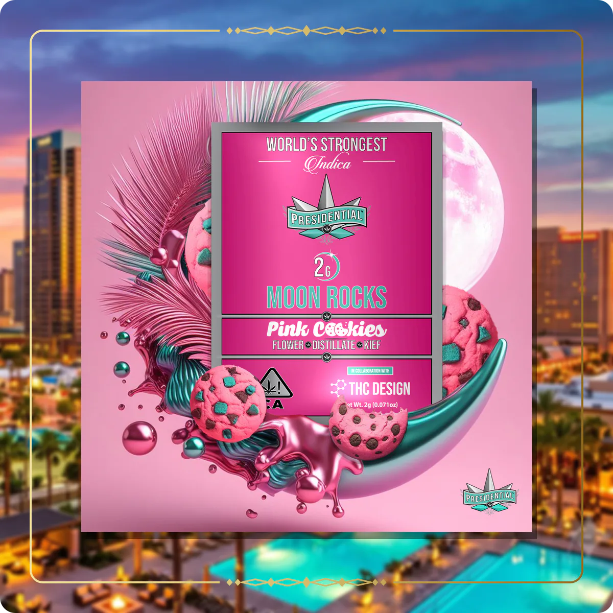 Pink Cookies Presidential Moon Rock variant 3 for the Arizona Moon Rocks page