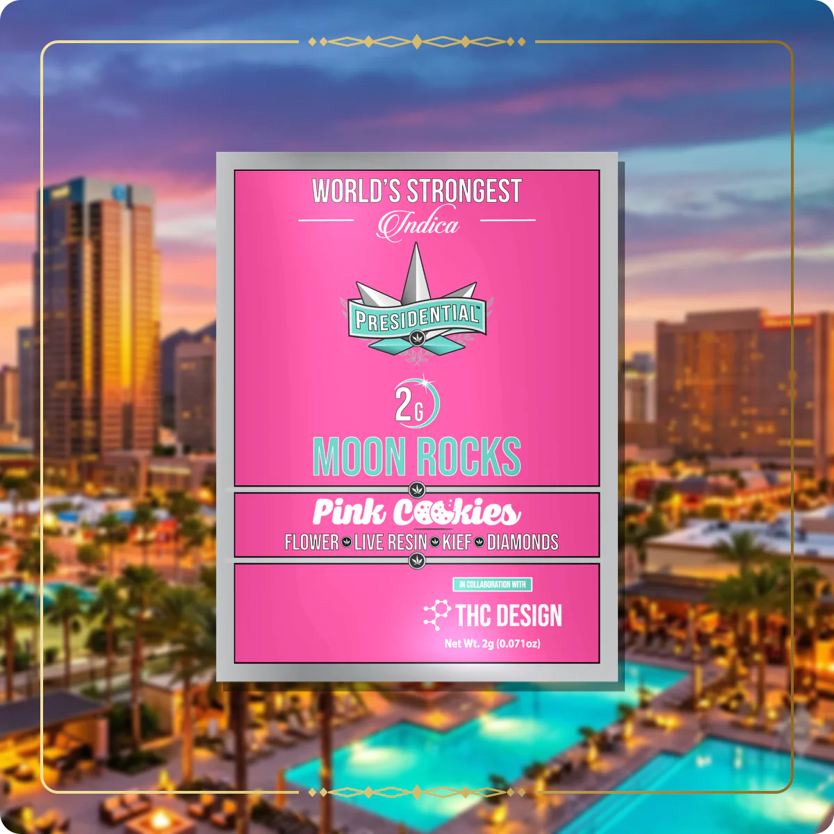 Pink Cookies Presidential Moon Rock variant 2 for the Arizona Moon Rocks page