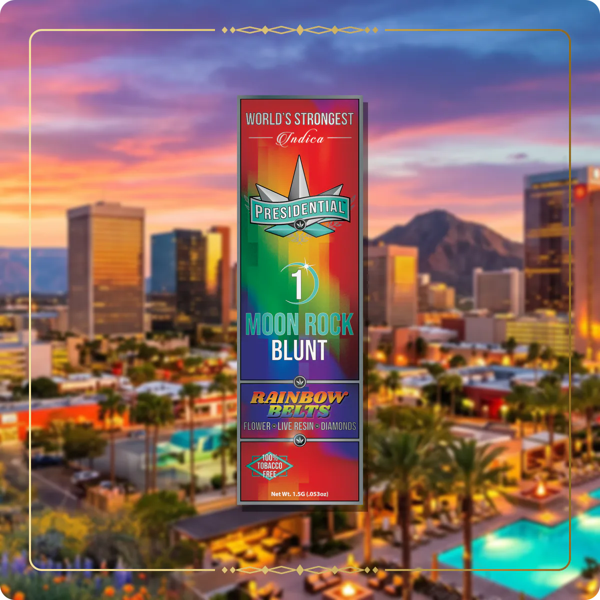 Rainbow Belts Presidential blunt variant 2 for the Arizona blunts page