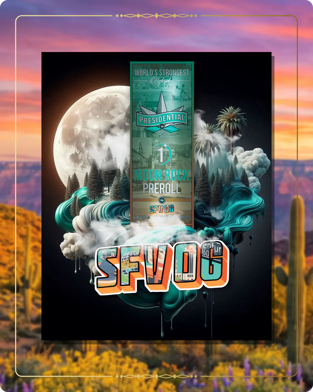 SFV OG Presidential pre-roll for the Arizona home collection