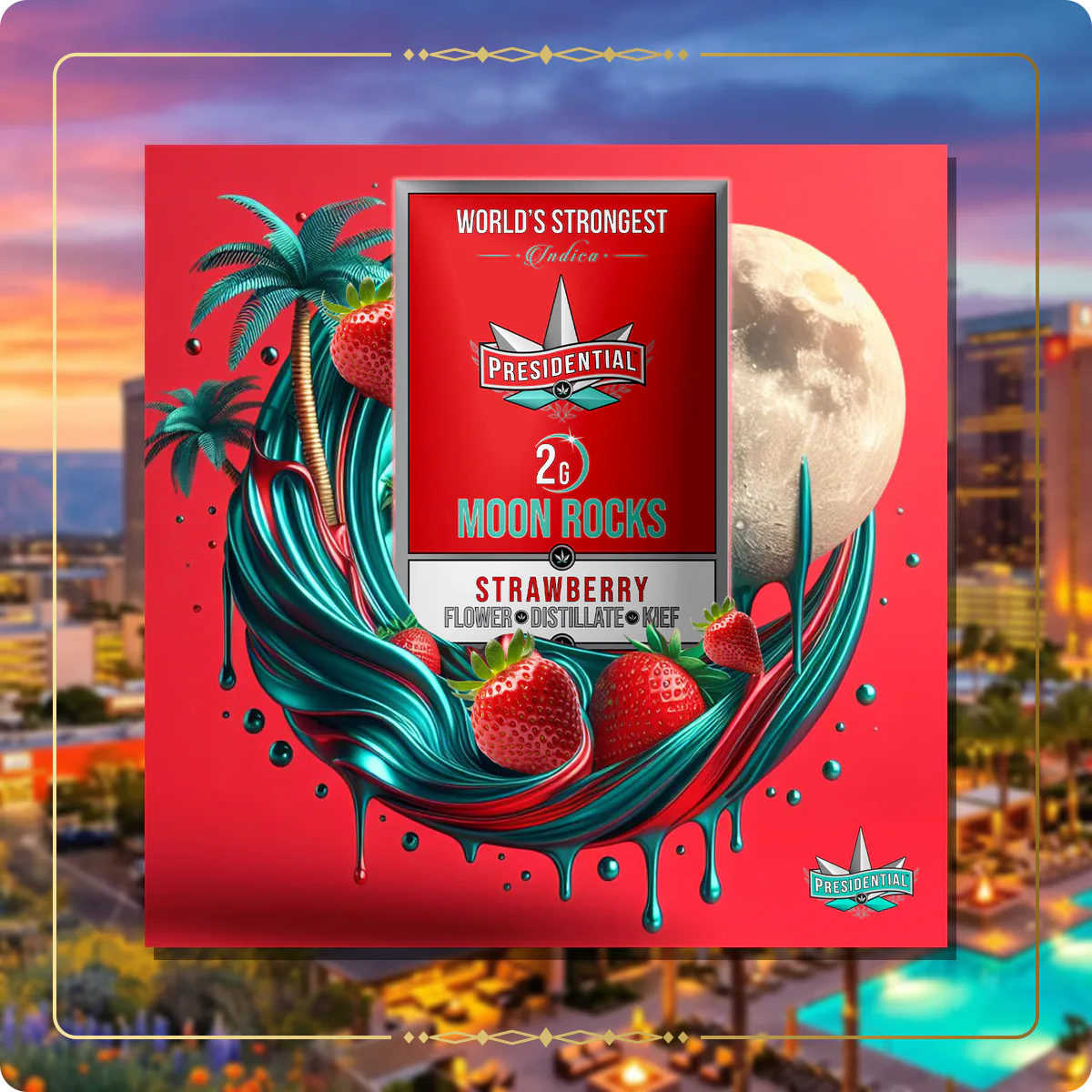 Strawberry Presidential Moon Rock variant 2 for the Arizona Silver page