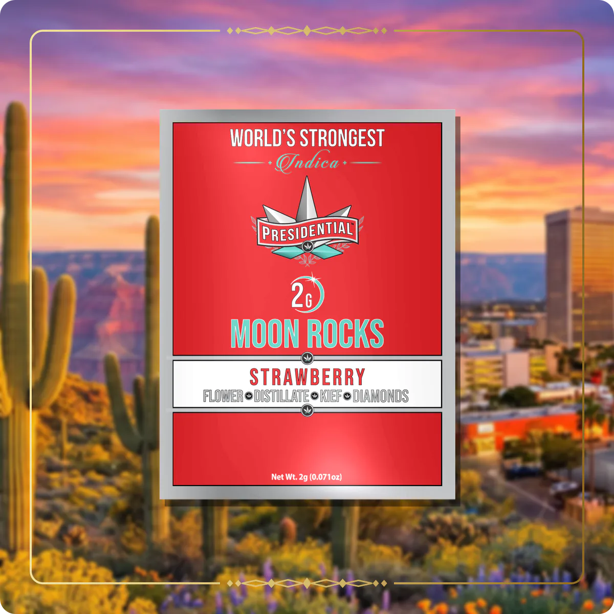 Strawberry Presidential Moon Rock for the Arizona Silver page
