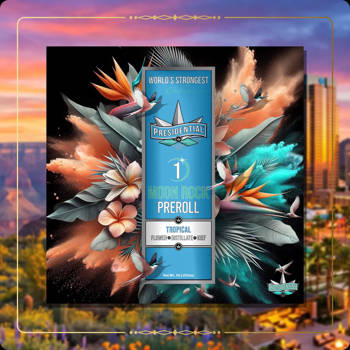 Tropical Presidential pre-roll for the Arizona Silver page