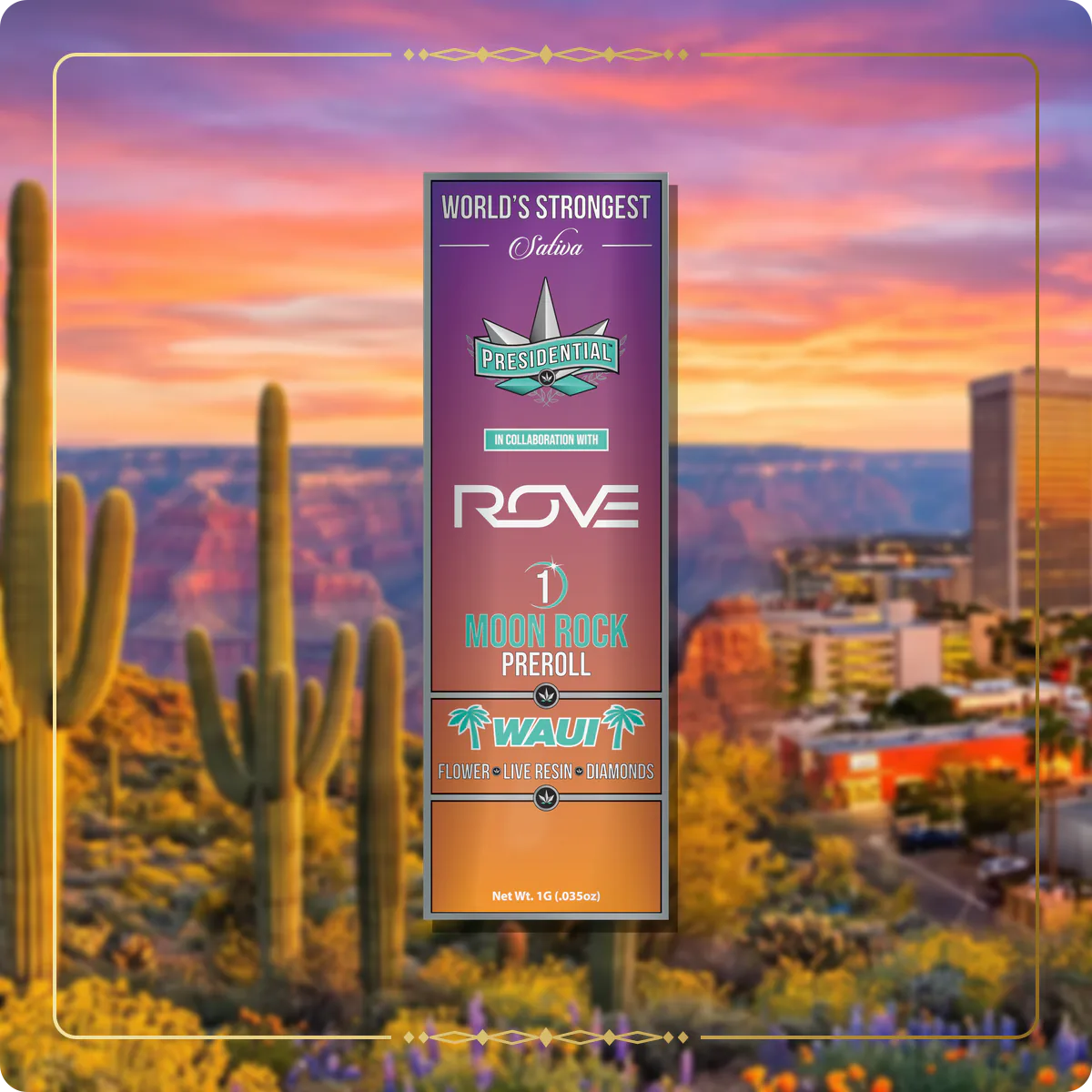 Waui Presidential pre-roll variant 2 for the Arizona Gold page