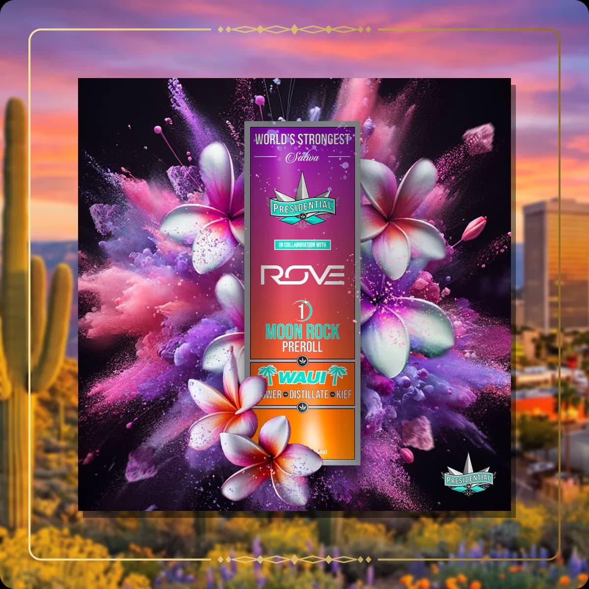 Waui Presidential pre-roll for the Arizona Gold page