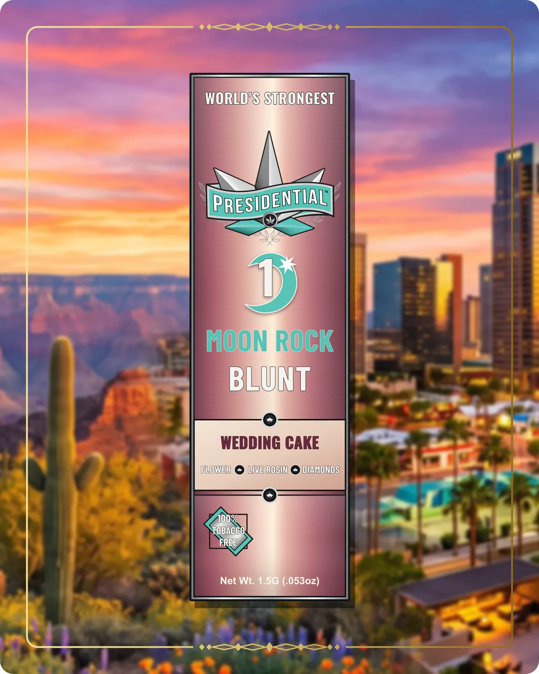 Wedding Cake Presidential Rose Gold Moon Rock Blunt for the Arizona Rose Gold page