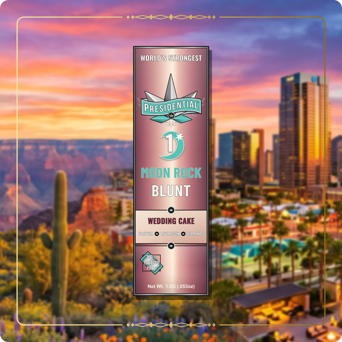 Wedding Cake Presidential Rose Gold Moon Rock Blunt for the Arizona blunts page