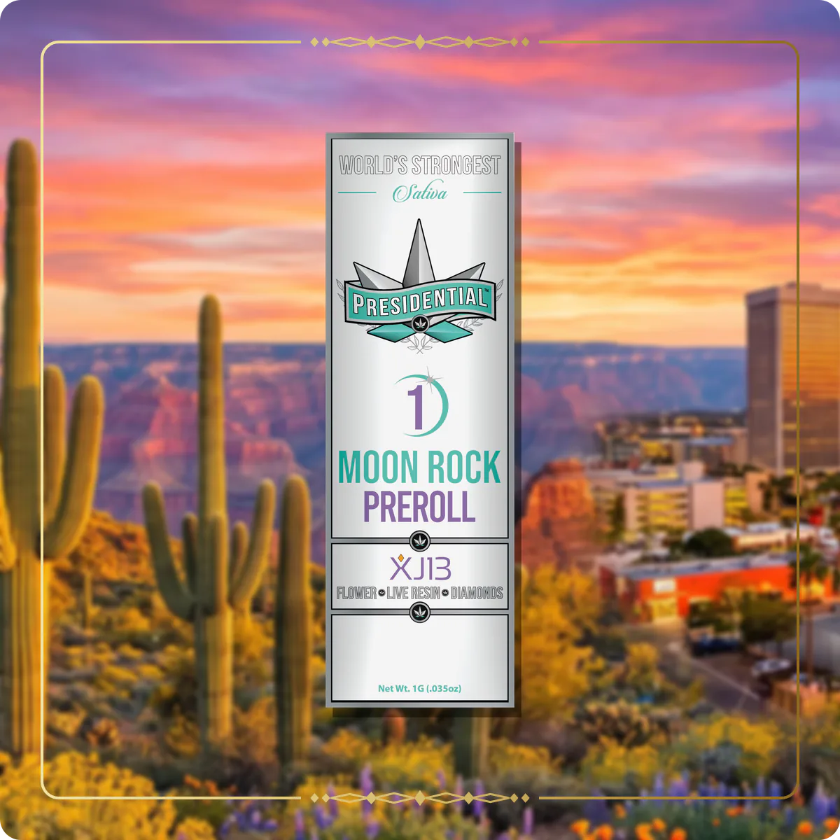 XJ-13 Presidential pre-roll variant 2 for the Arizona Gold page