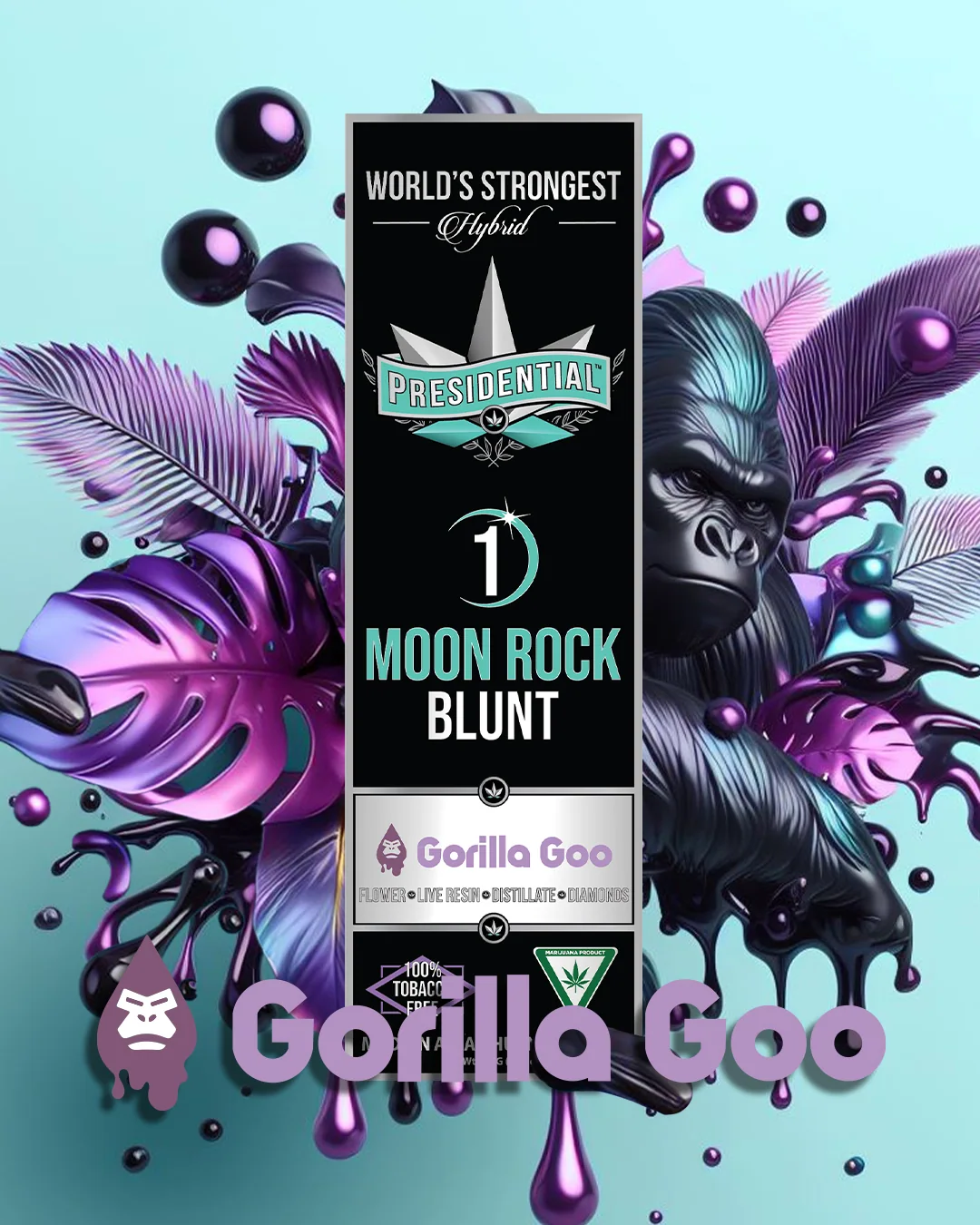 Presidential Gorilla Goo blunt package for dispensary buyers